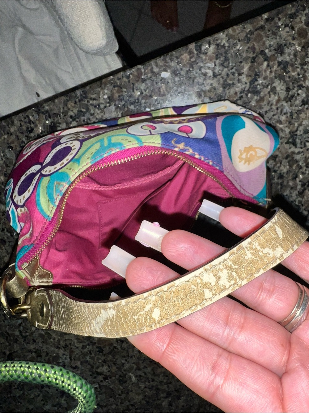Coach Multicolor Mini Shoulder Bag with Gold Handle - Picture 6 of 11